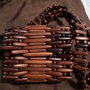 Wooden purse from Jamaica    EUC